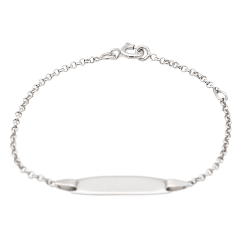 Bracelet Bracelet gourmette bébé en or blanc 18 carats 58 Facettes 1152878CD