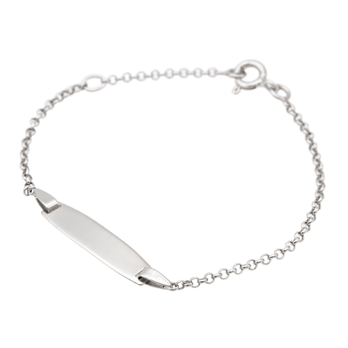 Bracelet Bracelet gourmette bébé en or blanc 18 carats 58 Facettes 1152878CD