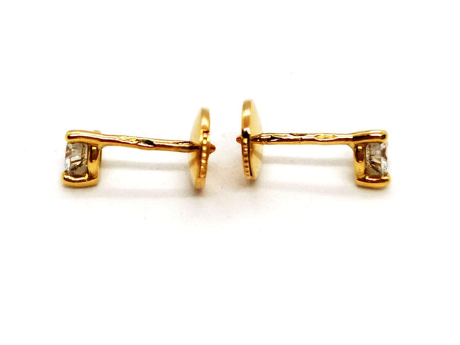 Boucles d'oreilles Boucles d'oreilles Puces Or jaune Diamant 58 Facettes 1152964CD
