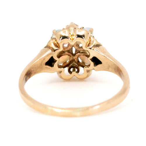 Bague 51 Bague en or 14 ct avec opale et diamants taille rose 58 Facettes EBA14B5F32F04E2EAFE4C909E9967F85