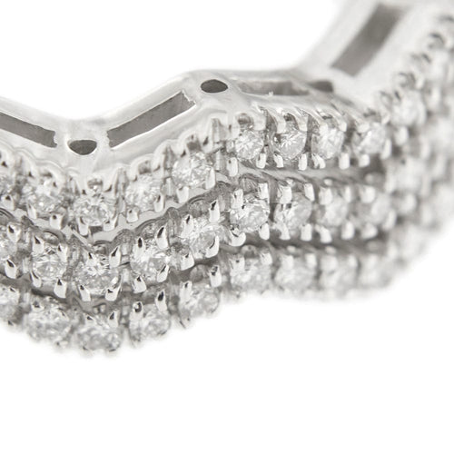 Bague 54 Bague rivière zigzag en or blanc 18 ct et diamants 58 Facettes 11598