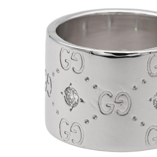 Bague 52 Gucci Icon - Bague en or blanc 18 carats et diamants 58 Facettes 1160020CN