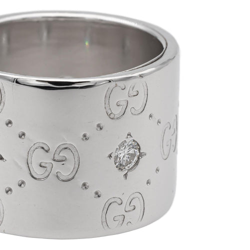 Bague 52 Gucci Bague Icon Or blanc Diamant 58 Facettes 1160020CN