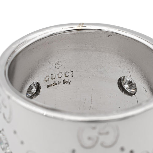 Bague 52 Gucci Icon - Bague en or blanc 18 carats et diamants 58 Facettes 1160020CN