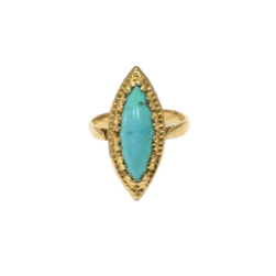 Bague Bague Or et Turquoise 58 Facettes 2315/1