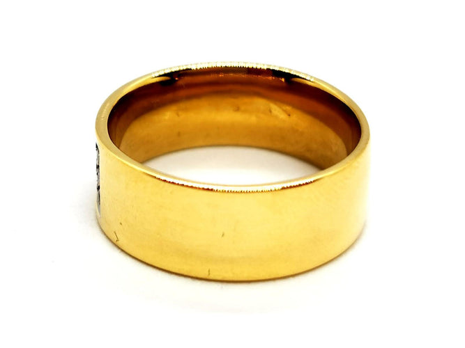 Bague 51 Bague en or jaune et or blanc 18 carats avec diamants 58 Facettes 1161919CN