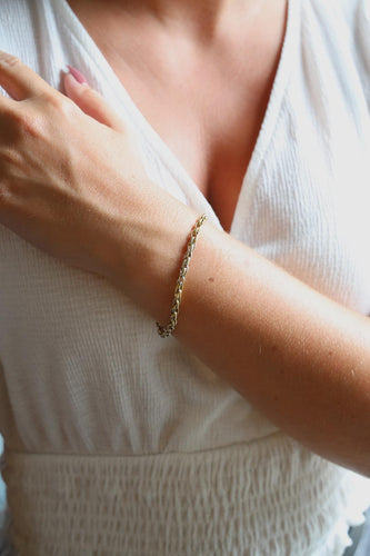 Bracelet Bracelet Maille ovale Or jaune, Or blanc 58 Facettes 1161958CD