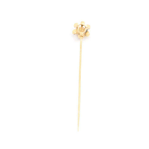 Broche Épingle à cravate fleur en or jaune 18 carats, citrine et rubis 58 Facettes 1161965CD