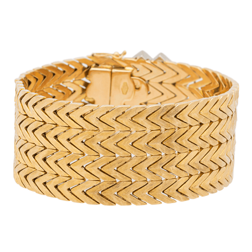 Bracelet Bracelet Manchette Or jaune, Or blanc Diamant 58 Facettes 1165771CN