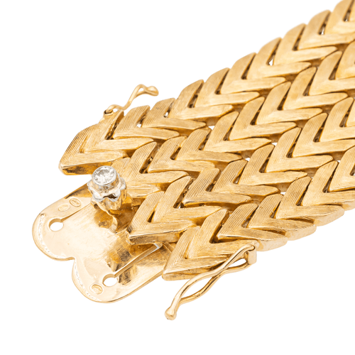 Bracelet Bracelet Manchette Or jaune, Or blanc Diamant 58 Facettes 1165771CN