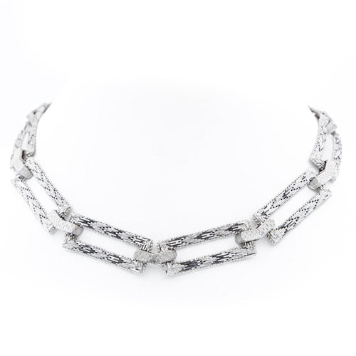 Collier Collier Art déco en or blanc 18 carats 58 Facettes 1167352CN