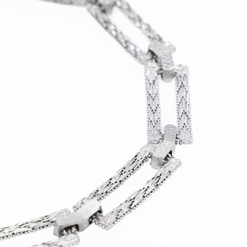 Collier Collier Art déco en or blanc 18 carats 58 Facettes 1167352CN