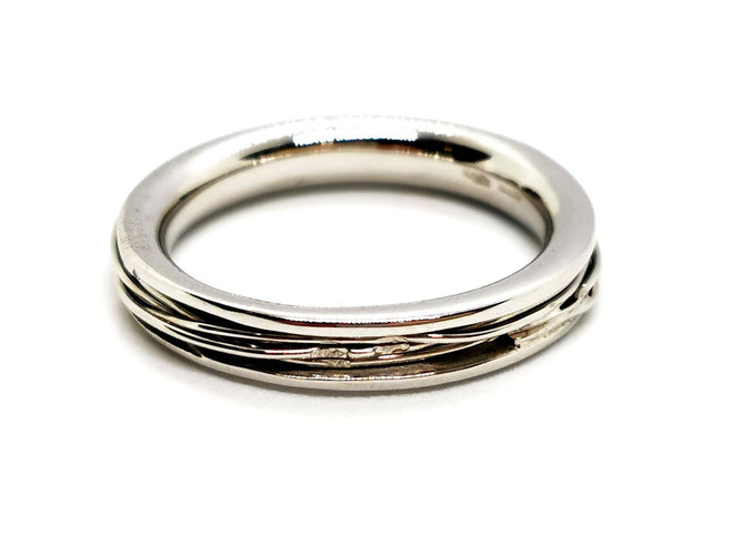 Bague 55 Alliance - Bague en or blanc 18 carats 58 Facettes 1178339CD