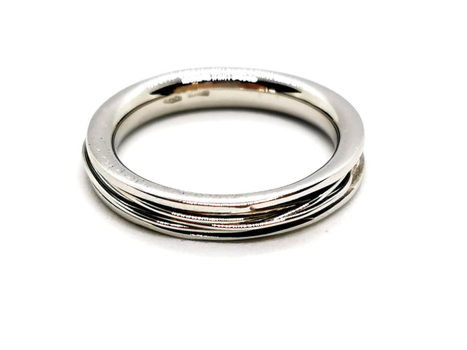 Bague 55 Alliance - Bague en or blanc 18 carats 58 Facettes 1178339CD