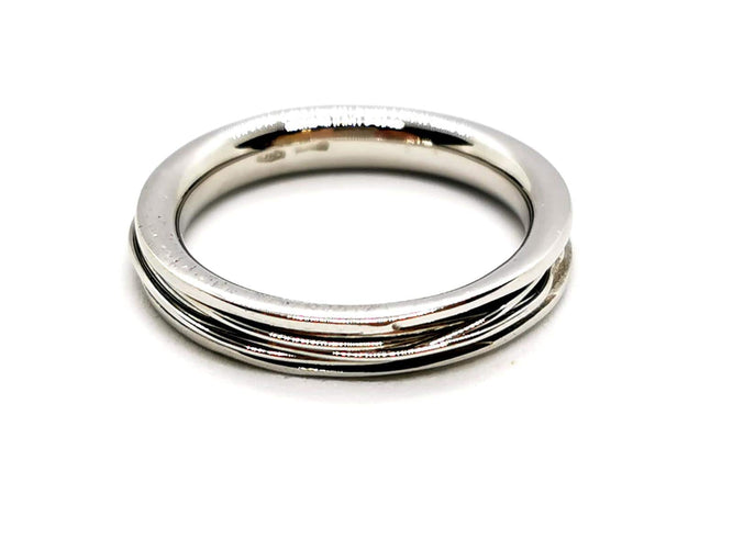 Bague 55 Bague Alliance Or blanc 58 Facettes 1178339CD