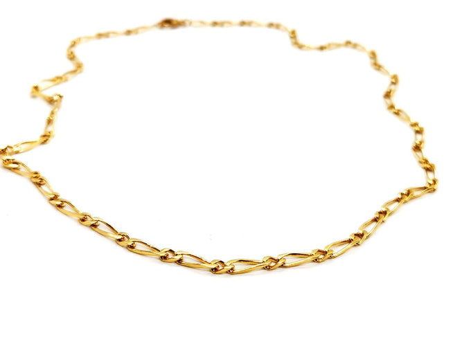 Collier Collier maille cheval alternée en or jaune 18 carats 58 Facettes 1179553CD