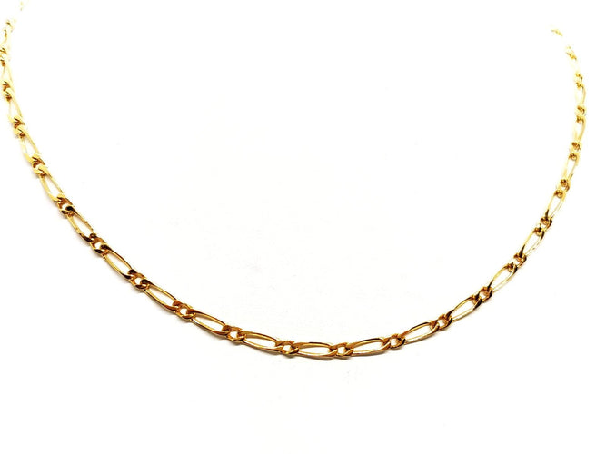 Collier Collier maille cheval alternée en or jaune 18 carats 58 Facettes 1179553CD
