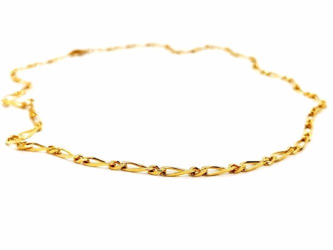 Collier Collier maille cheval alternée en or jaune 18 carats 58 Facettes 1179553CD