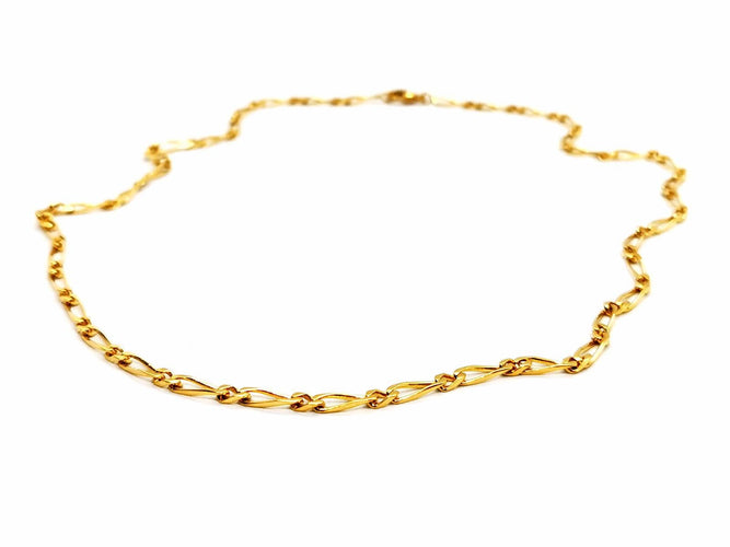 Collier Collier maille cheval alternée en or jaune 18 carats 58 Facettes 1179553CD