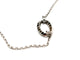 Collier Collier chaîne et pendentif ovale en or blanc 18 carats et diamants 58 Facettes 1182635CD