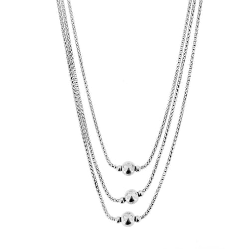 Collier Unoaerre - Collier à 3 fils en or blanc 18 ct 58 Facettes 11841