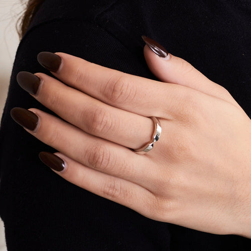 Bague 57 CHAUMET - Bague Triomphe Platine 58 Facettes DV0345-1-57-3