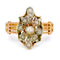 Bague 52.5 Bague ancienne en or 18 carats et argent 835 avec perle 58 Facettes 848F055D9EDA4B45826F7725309F7753