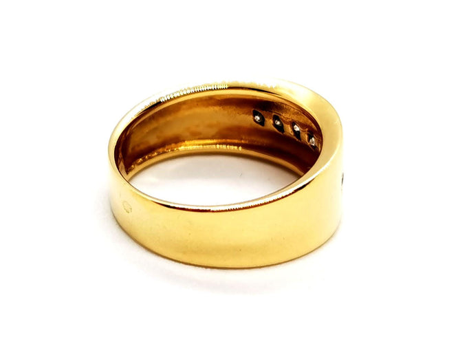 Bague 51.5 Bague en or jaune 18 carats pavée de diamants 58 Facettes 1241182CN