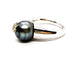 Bague 51 Bague en or blanc 18 carats avec perle de Tahiti et diamants 58 Facettes 1292003CN