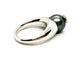 Bague 51 Bague en or blanc 18 carats avec perle de Tahiti et diamants 58 Facettes 1292003CN