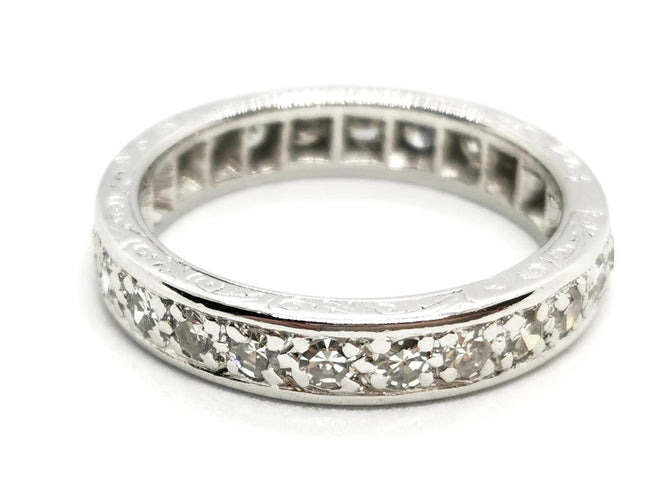 Bague 50 Bague Alliance Or blanc, Platine Diamant 58 Facettes 1292048CN