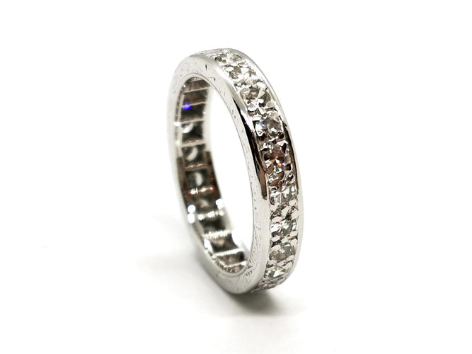 Bague 50 Bague Alliance Or blanc, Platine Diamant 58 Facettes 1292048CN