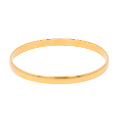 Bracelet Bracelet demi-jonc ovale bombé en or jaune 18 carats 58 Facettes 1292185CN