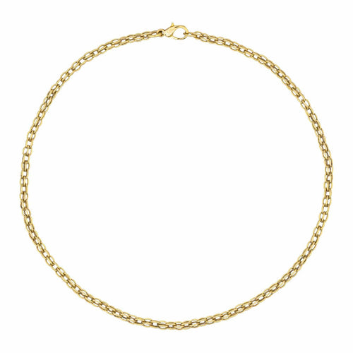 Collier Collier maille ovale en or jaune 18 carats 58 Facettes 1292211CN