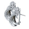Boucles d'oreilles Boucles d’oreilles à lobe 3 pétales en or blanc et diamants 58 Facettes 12950