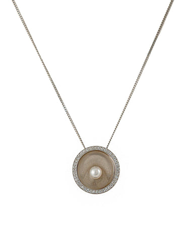 Collier Dinh Van - Collier Osmose en or blanc et diamants, perle 58 Facettes 210011