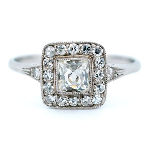 Bague 54 Bague en platine avec diamants taille Peruzzi et taille unique 58 Facettes 8D120D022A2144FAB7A4255B872BB145