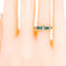 Bague 54 Bague Art déco en or jaune 18 ct avec diamants et émeraudes 58 Facettes D5D86F8550D1421C80BB3903C8563CE7