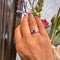 Bague 56 Bague en platine avec saphir et diamants 58 Facettes 2A487852FAF248E8A1799111E459EB3D