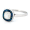 Bague 53 Bague halo en platine avec saphirs et diamant taille ancienne 58 Facettes 38D54FF352D5479DBFF158C1A31D0550