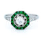 Bague 55.5 Bague en platine avec diamant taille brillant et émeraude 58 Facettes 76851EBEDE004A599DCA71647E815FCF