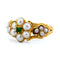 Bague 54.5 Bague fleurs en or jaune 18 ct avec émeraudes et perles 58 Facettes C7D0F216E34D4453B5F1F1393F3D0EA9