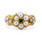 Bague 54.5 Bague fleurs en or jaune 18 ct avec émeraudes et perles 58 Facettes C7D0F216E34D4453B5F1F1393F3D0EA9
