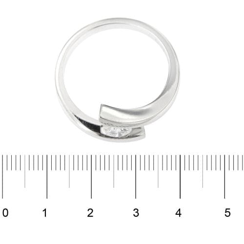Bague 52 Bague solitaire en or blanc avec diamant taille brillant 0,25 ct 58 Facettes 13424
