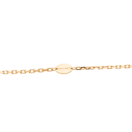 Collier Chaumet Jeux de liens - Collier sautoir en or rose, nacre et diamants 58 Facettes 1347094CN