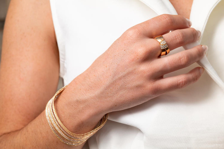 Bague 53 Chaumet Lien Séduction - Bague Liens en or rose et diamants 58 Facettes 1347095CN