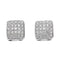 Boucles d'oreilles Boucles d'oreilles - Puces carrées en or blanc 18 kt et diamants 58 Facettes 13519