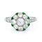 Bague 55 Bague Art déco en platine avec diamant et émeraude 58 Facettes 7C11E51AFABA42F8BF63AAF896CCE3A7