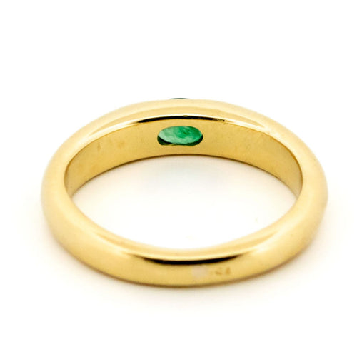 Bague 50.5 Bague gypsy en or 18 k avec émeraude et diamants 58 Facettes 0A298973F83E446DB339E2D7ADABBAC1