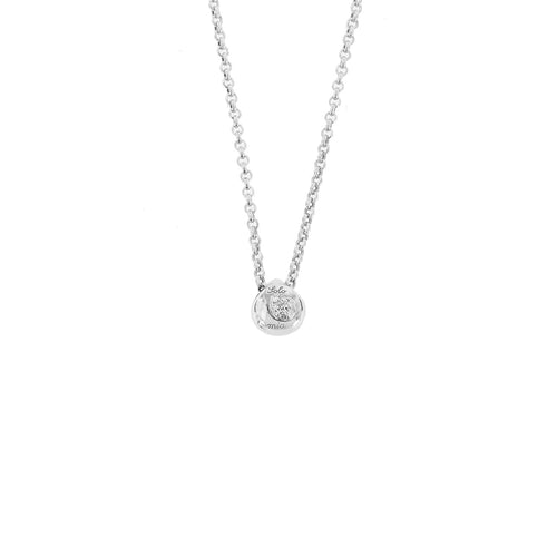 Collier Chimento Solo Mia - Collier avec pendentif goutte en or blanc et diamants 58 Facettes 13983